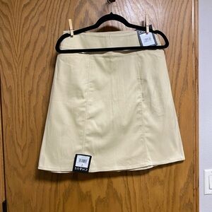 Chaus Womens TAN Work Skirt Cotton Spandex Sz 8 With Zip Closure - NWT